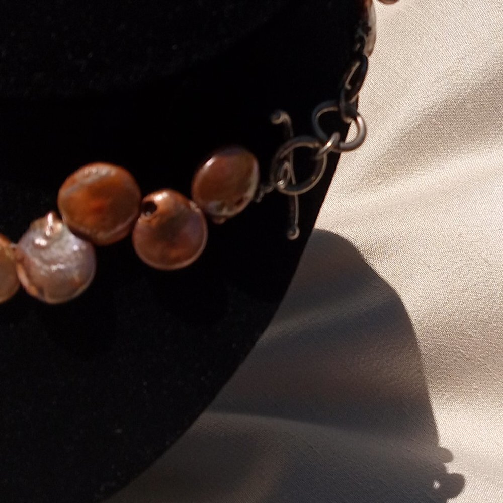 Freshwater Pearl Choker Bronze - Picture 4 of 8